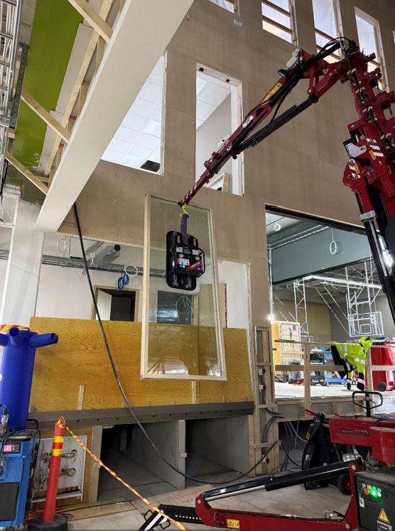 Havainnekuva Tiedonpuiston koulun rakennustyömaalta tammikuussa 2025