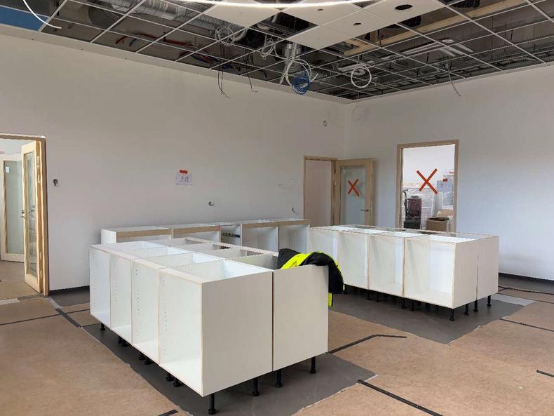 Havainnekuva Tiedonpuiston koulun rakennustyömaalta