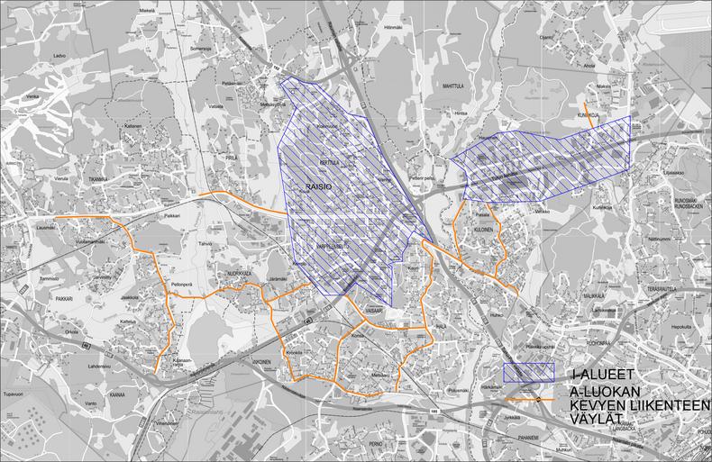 Hiekanpoistoalueet kartalla 2025.