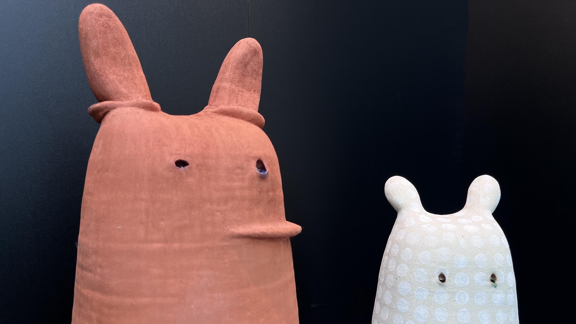 2. Susanne Koskimäki, Sukkahousuhahmot, 2022-2023. Kuva Raision museo Harkko