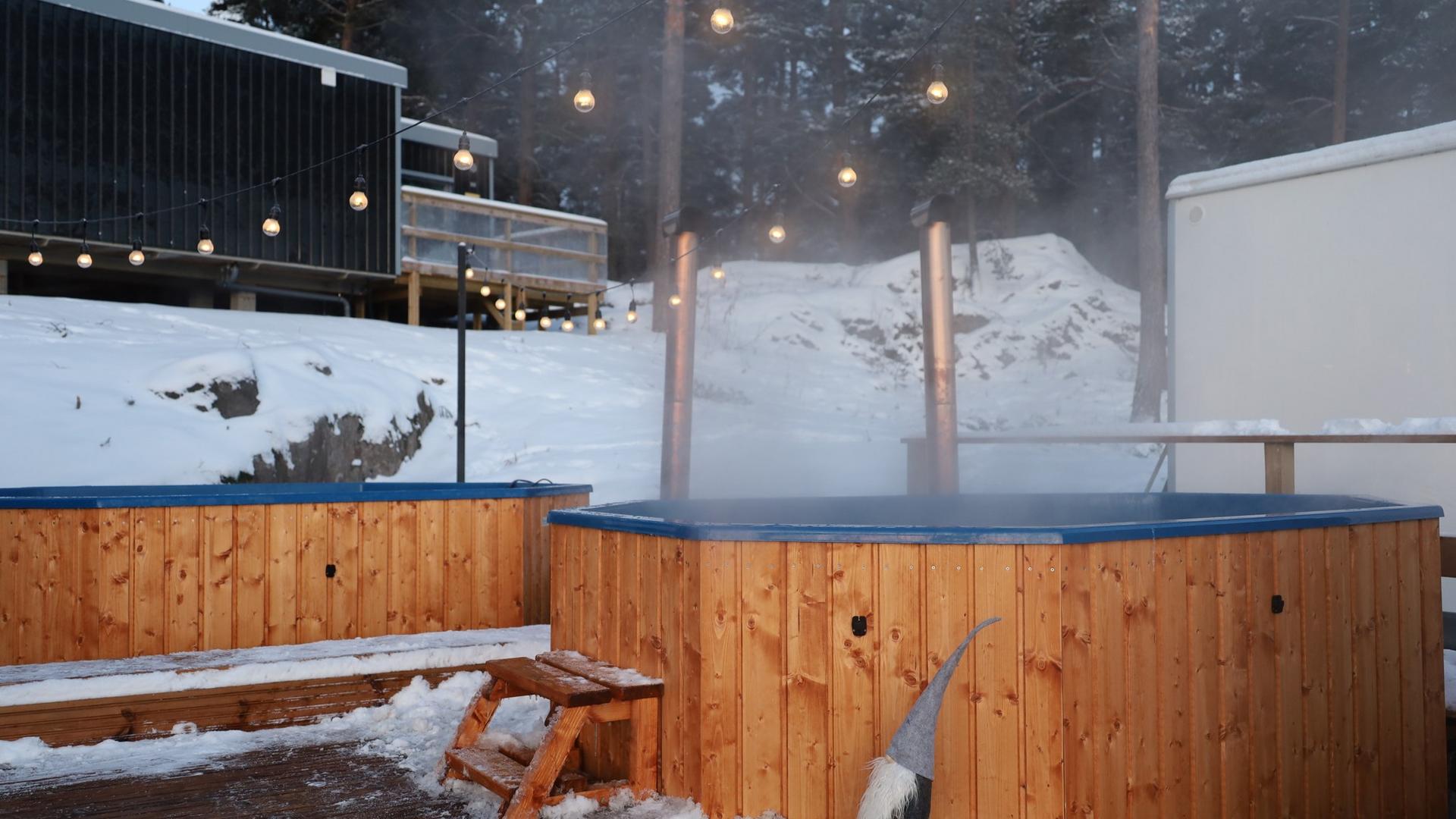 Saunatoimintaa Hahdenniemessä.