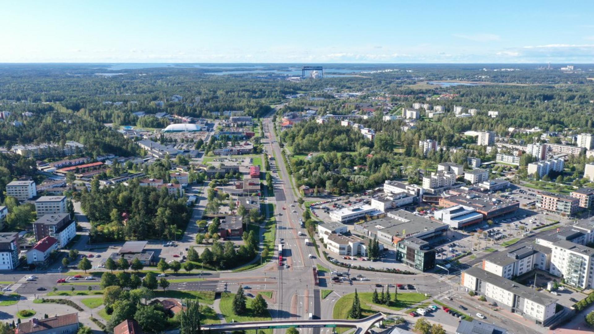 Ilmakuvassa Nesteentie.