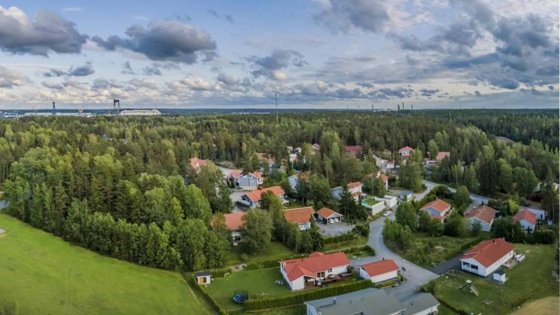 Katteluksenmetsä ilmakuvassa.