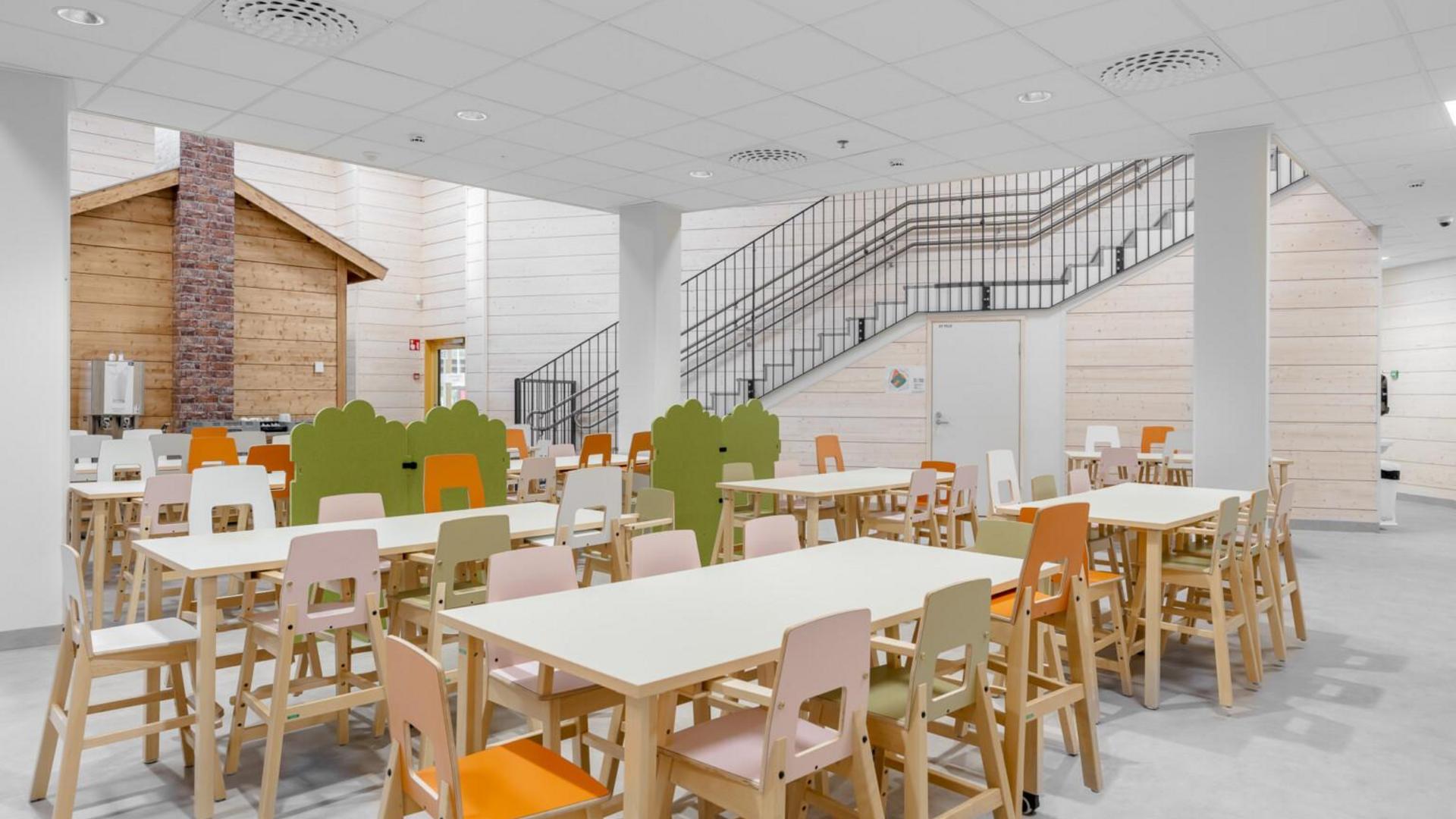 Kuloistenniityn päiväkodin ruokala.