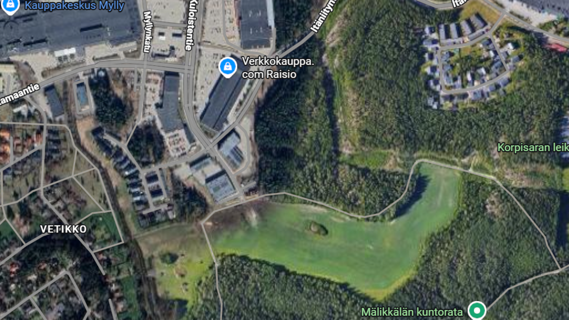 Ilmakuva Kuloistenniitty 2, Google maps