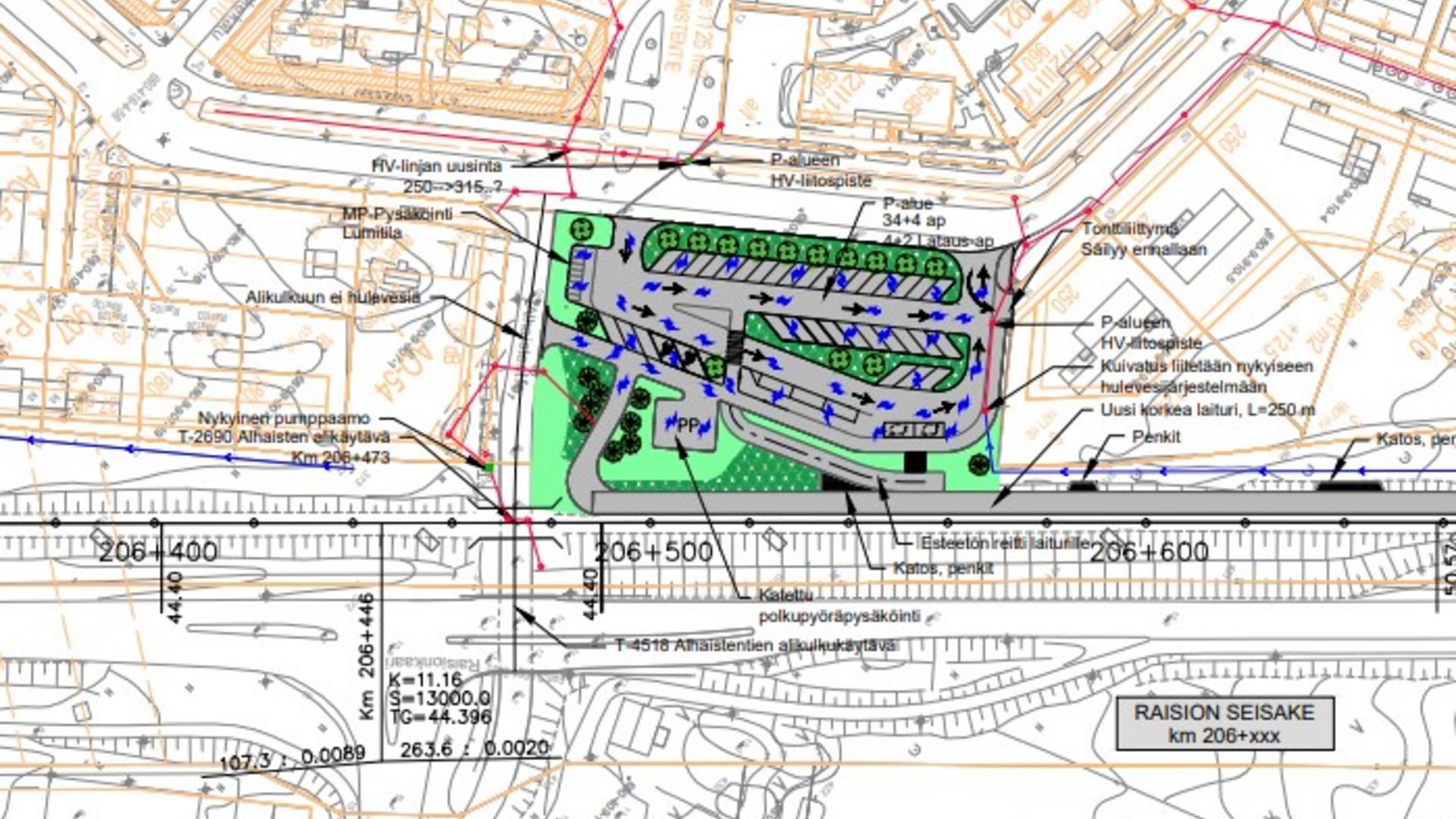 Nuorikkalan rataseisakkeen suunnitelma