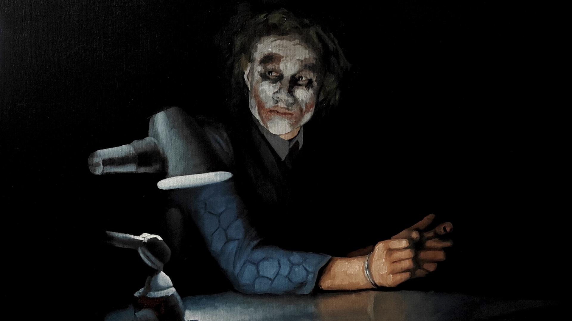 Oskari Myllymäki, Interrogation of the Joker, 2025, öljymaalaus