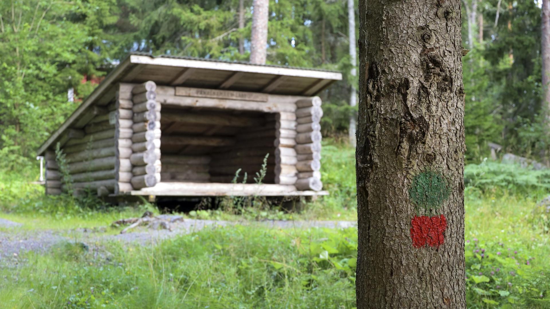 Pähkinämäen laavu.