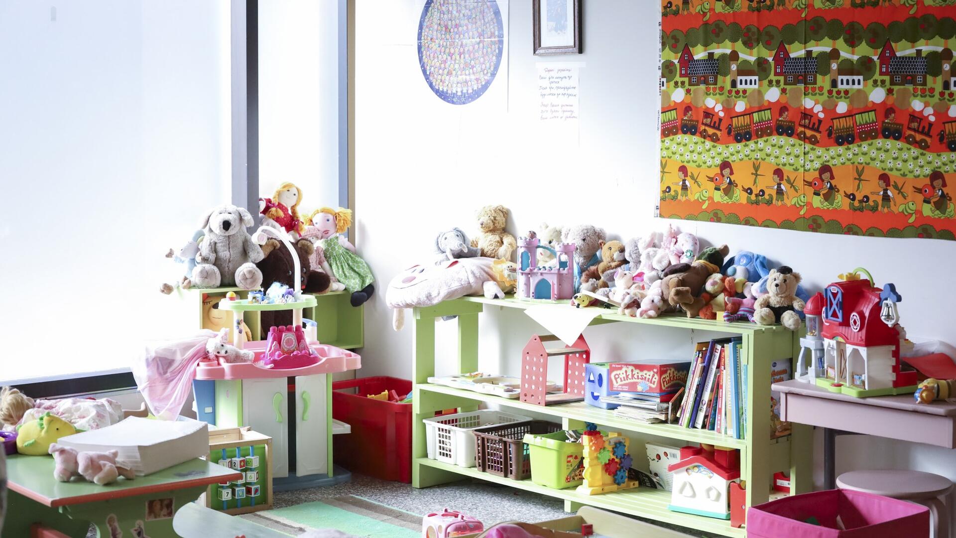 Lasten nurkkaus Raision avustuskeskuksessa