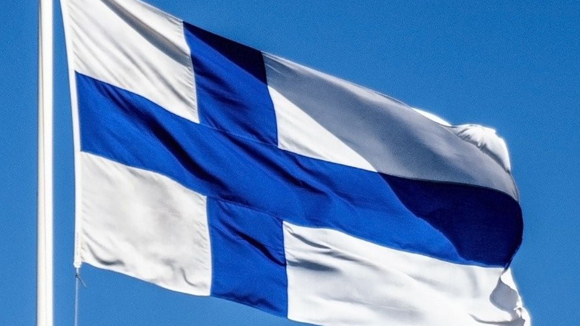 Sinivalkoinen Suomen lippu,