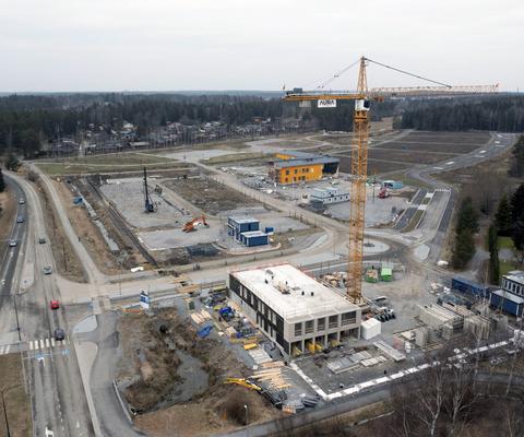 Kuloistenniitty ilmakuvassa.