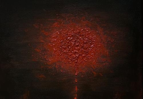  Yksityiskohta Alina Armannon teoksesta Tunnustuksia, 2025, akryyli kankaalle