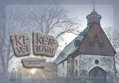 Tapahtuman pääkuva, jossa tapahtuman logo ja kuva vanhasta kivikirkosta