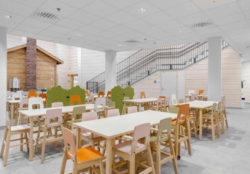 Kuloistenniityn päiväkodin ruokala.