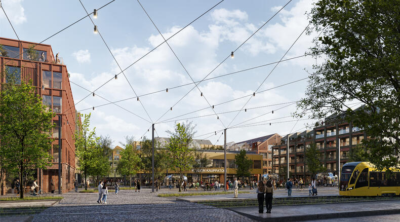 Tunnelmakuva Raisio: Vehreiden liittymien kaupunki ehdotuksesta.